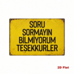 CIFbuy Vintage Yellow 2D Flat Metal Sign 8x12 Inch Rustic Wall Plaque With Humorous Turkish Quote Durable Iron Art Decor Easy To Hang TikTok, TikTok, ng Self-pickup Logiopics - Image 2