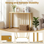 39" Console Table with Built-in Charging Station, Narrow Entryway Table with USB & Type-C Ports - Image 10