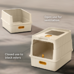 Simple drawer style white cat litter box, humanized design, does not occupy household storage space - Image 5