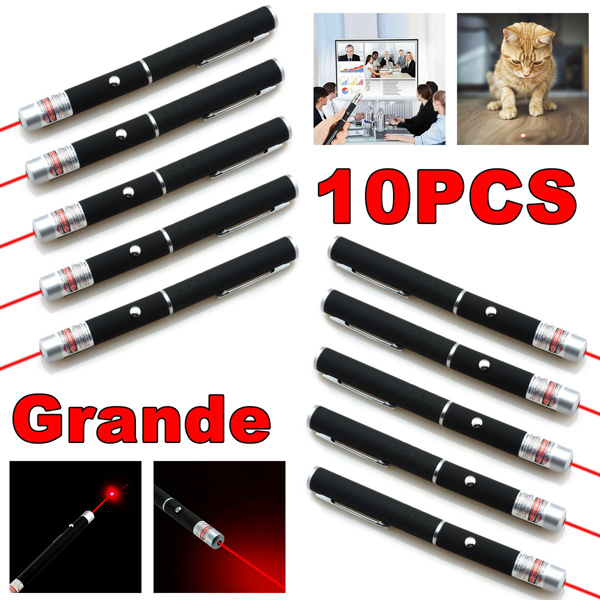 10 PCS Small Laser Pointer Pen 650nm Red Light Visible Beam 1mW For conference presentation(US Logistics only For USPS.TK/TMEU only For self-pickup)