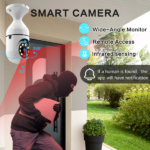 Light Bulb Security Camera Outdoor 2packs HD Wireless 5GHz/2.4GHz WiFi Home IP Cameras E27 360 Degree Panoramic,Motion Detection and Alarm,Two-Way Audio,Night Vision - Image 5