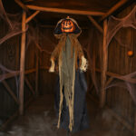5.8ft Halloween Decorations Outdoor Life Size Animatronics Pumpkin Ghost, Sound-Actived Party Decor with Creepy Sound , Scary Haunted House Props for Garden Yard Lawn - Image 11
