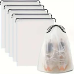 5-piece transparent drawstring travel bag, waterproof drawstring pocket, luggage, clothing, shoes, cosmetics storage and organizing bag