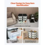 100L 6 Storage Drawers, Sturdy Organizer , Clear Storage Bins for Office, Craft Rooms, and Home Organization (Shipment from Walmart) - Image 4