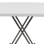 Replace 59374361 76*50*70.5cm Liftable Garden Plastic Table White - Image 44