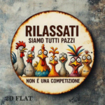 CIFbuy 1pc 8x8 Inch Round French Aluminum Sign, Vintage "Relax We Are All Crazy" Decorative Plaque, Chicken Flock Farmhouse Wall Art TikTok, TikTok, Self-pickup Logiopics - Image 4