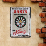 CIFbuy Vintage Dart Tin Sign 8x12in Retro Metal, Decor Rustic Iron Plaque Dartboard Design "Reicht Mir, Meine Darts" Home Bar Man Ca 8x12inikTok, 8x12inikTok, ign "Reicht Mir Self-r ckup Logiop Caboard Design - Image 4