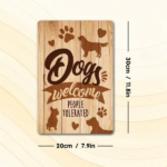 CIFbuy Funny Dog Welcome People Tolerated Metal Plaque Sign" 8x12 Inch, Waterproof Rustproof Iron Wall Decor, Wall Decor, 2D Flat Dog Lover Gift PlaqikTok, PlaqikTok, t Self-pickup Logiopics - Image 3