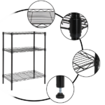 Concise 3 Layers Carbon Steel & PP Storage Rack Black - Image 9