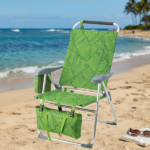 17 Inch Seat Height Beach Chair for Adults, Folding Portable Camping Chair with Headrest, Cup Holder, Side Pocket & Bottom Storage Bag, 7-Position Adjustable Aluminum Beach Chair, Heavy Duty 265 LBS Capacity, Oxford Fabric for Beach, Patio, Pool, Summer Palm Print - Image 18