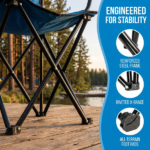 Small Camp Chair 80x50x50 Blue - Image 3