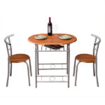 Rubber wood soft bag deep walnut dining table and chair set 1 table 4 chairs beige cushion rectangular - Image 44