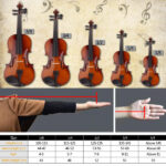 New 4/4 Acoustic Violin Case Bow Rosin Natural - Image 15