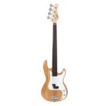 [Do Not Sell on Amazon] Fretless Electric Bass Guitar Full Size 4 String for experienced Bass Players Cord Wrench Tool Burlywood