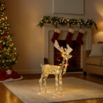 3.6FT Motorized Reindeer with Shaking Head, Outdoor Christmas Decorations with Motor & 120 Warm White LED Lights, for Xmas Outdoor Holiday Indoor Decor Lighted Holiday Displays - Image 11