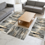 Three-piece kitchen rug set, non-slip and washable, abstract pattern kitchen hallway rug, soft and comfortable, suitable for sinks, floors, entrances, hallways and bathrooms. - Image 8