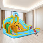 Inflatable castle for children with inflator 450W, slide, jump area, climbing wall, 395 x 350 x 260 cm - Image 20