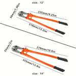 Heavy-Duty Mini Bolt Cutter 14" for Cutting Fence, Steel Wire, Small Chain, Screws, and Rivet, with Soft Grip Rubber Ergonomic Handle Cutters - Image 5
