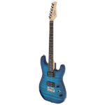 [Do Not Sell on Amazon] GST Stylish H-H Pickup Tiger Stripe Electric Guitar Kit with 20W AMP Bag Guitar Strap Blue - Image 10
