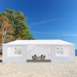 10'x30' Outdoor Party Tent with 8 Removable Sidewalls, Waterproof Canopy Patio Wedding Gazebo, White - Image 31