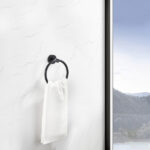 Bathroom Hardware Set, Thicken Space Aluminum 3 PCS Towel bar Set- Matte Black 16-27 Inches Adjustable Bathroom Accessories Set [Unable ship on weekends, TK/TEMU only for pickup, only TX10643 warehouse supports GOFO] - Image 3