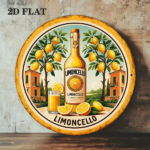 CIFbuy 1pc Vintage Italian Limoncello Sign 8x8in 2D, "" Vintage Italian Limoncello, Limoncello Sign 8x8in 2D Flat Round Decorative Plaque TikTok, Temu Self-pickup Logiaqics - Image 9