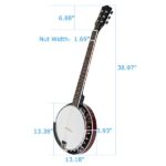 Top Grade Exquisite Professional Sapelli Notopleura Wood Alloy 6-string Banjo - Image 8