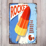 CIFbuy Vintage|Rocket Popsicle|Metal Sign, 8"X12" Thick Solid Iron Retro Wall Decor, Classic Rocket Shaped Fruit Ice Lolly Slogan Print TikTok, TikTok, rint Self-pickup Logiopics - Image 8