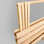Portable Solid Wood Folding Side Table 2-Piece Set - Natural - Image 5