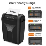 8-Sheet Paper Shredder for Home, Quiet Cross Cut Shredders, P-4 Ultra Security, 4 Gal Bin, Shred Quietly for Shred for Credit Card, Mail, Staples, <58 dB(OL8 - Image 3
