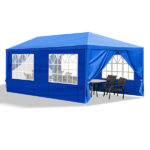 Same Code 46477147 10'x20' Outdoor Party Tent with 6 Removable Sidewalls, Waterproof Canopy Patio Wedding Gazebo, Blue
