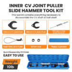 Inner CV Joint Puller Slide Hammer Wheel Drive Axle Half Shaft Removal Tool Sets - Image 5