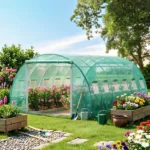 20' x 10' x 7' Walk-in Tunnel Greenhouse, Portable Hot House with Galvanized Steel Hoops & 12 Roll-up Windows - Image 6
