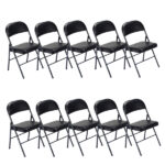 Same Code 33457557 4pcs Elegant Foldable Iron & PVC Chairs for Convention & Exhibition Black - Image 63