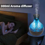 300ml USB Aromatherapy Diffuser and Humidifier, Ultra Quiet Cool Mist Humidifier with Remote Control, 7 Color Changing LED Lights for Home, Office, Bedroom, Nursery - Image 9