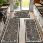 Kitchen Rug Sets of 3 Washable Boho Kitchen Rugs and Runner Carpets Non Slip Kitchen Area Rug for Laundry Room Entryway Hallway - Image 2
