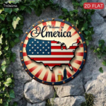 CIFbuy Trebalena 2D Flat Metal Sign Welcome to America Patriotic USA Flag Map Wall Art, "" Sign Welcome to America Patriotic USA Flag Map Wall Art, to America Patriotic USA Flag Map Wall Art, TikTok, Tok, temu Self-pickup LogiArics - Image 8