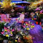 4-piece set of 160 LED 68 butterfly solar lights, used for garden and yard decoration, Christmas decorations, Mother's Day gifts for mothers - Image 9