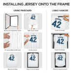 Shirt Display Frame With UV Resistant Acrylic and Hanger, Wall Mounted Baseball Basketball Football Hockey Shirt Display Frame Black - Image 8