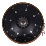10 Notes Mandala Pattern Black Handpan Drum Decorative Steel Percussion Instrument