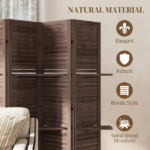Tall Wood Privacy Screen Room Divider (No shipments on weekends) - Image 2