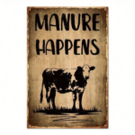 CIFbuy Funny Manure Happens Cow Metal Sign, Tin Wall Art, Plaque Decor For Home Bar 8x12in MetikTok, MetikTok, Self-ouckup Logiopin - Image 8