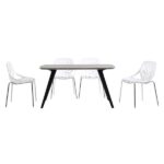 4pcs Bird's Nest Style Lounge Chair White - Image 11