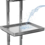 2 Tier Beauty Salon SPA Rolling Cart with Double Storage Tray Stainless Steel - Image 6