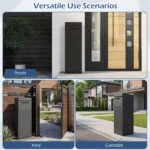 Anti-Theft Package Delivery Box with Code Lock, Galvanized Steel Parcel Drop Box for Outdoor Porch - Image 5