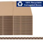 100 pieces, 8" x 8" x 4" (20.3x20.3x10.2cm) thick 2.6mm corrugated cardboard box, brown in color like kraft paper - Image 5