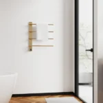 Brushed Gold Heated Towel Rack for Bathroom,Wall Mounted with Intelligent Touch Screen Timer, 4-Bar Towel Warmer, 304 Stainless Steel Polished, Plug-in/Hard-Wired[Unable ship on weekends, TK/TEMU only for pickup, only TX10643 warehouse supports GOFO] - Image 9