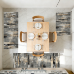 Three-piece kitchen rug set, non-slip and washable, abstract pattern kitchen hallway rug, soft and comfortable, suitable for sinks, floors, entrances, hallways and bathrooms. - Image 12