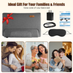 Heated Neck Massager Pillow with 3 Heat Settings (98.6°F-131°F) & 3 Vibration Modes, Contoured Memory Foam Neck Support for Home Office Travel - Image 6