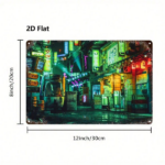 CIFbuy Vintage Cyberpunk City Street Metal Tin Sign 8x12 Inch, Retro Antique 2D Flat Wall Decor For Home Kitchen Bar Garage Cafe TikTok, TikTok, e Self-pickup Logiopics - Image 2